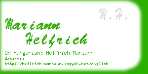 mariann helfrich business card